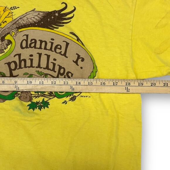 Vintage Late 1970s Bill Ogden Graphic T-Shirt – Eagle & Scroll Design – Large - Picture 4 of 7
